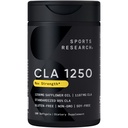 Sports Research CLA - 1250mg con ácido linoléico conjugado activo para hombres y mujeres ← No GMO, Soy &amp; Gluten Gratis - 95% (180 Softgels)...