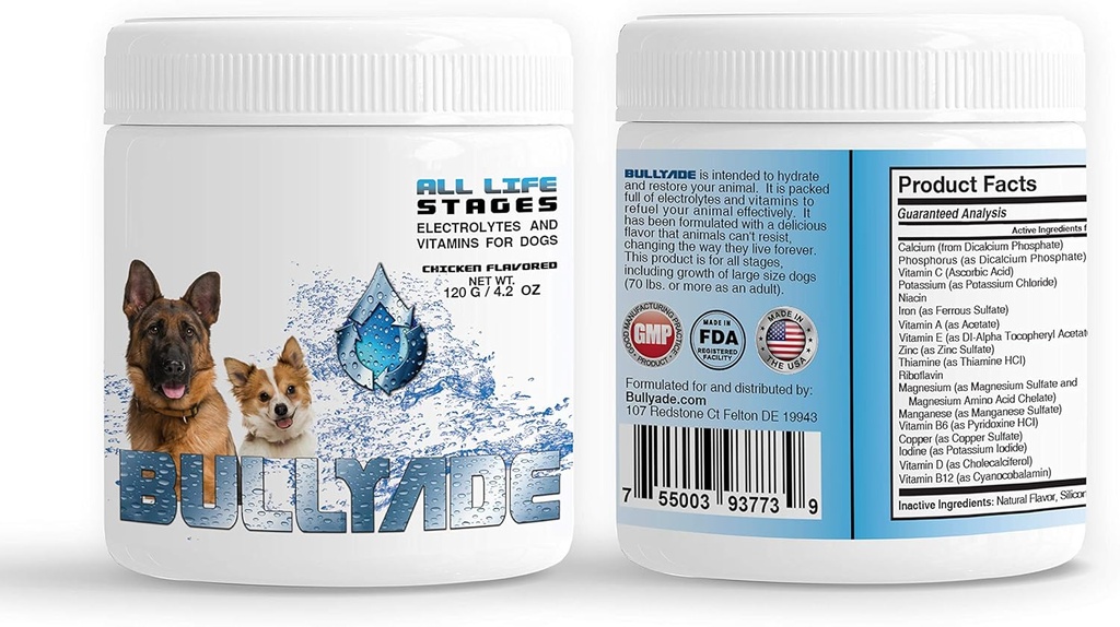 Suplemento Natural Perro con 18 Vitaminas &amp; Minerales. Mezcla con agua o comida. (Chicken)