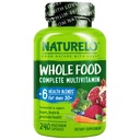 NATURELO Multivitamínico para Hombres 50+ - con Vitaminas, Minerales, Extractos Hídricos Orgánicos - Vegetariano Vegano - para Energía, Cerebro, Corazón y Ojo Salud - 240 cápsulas