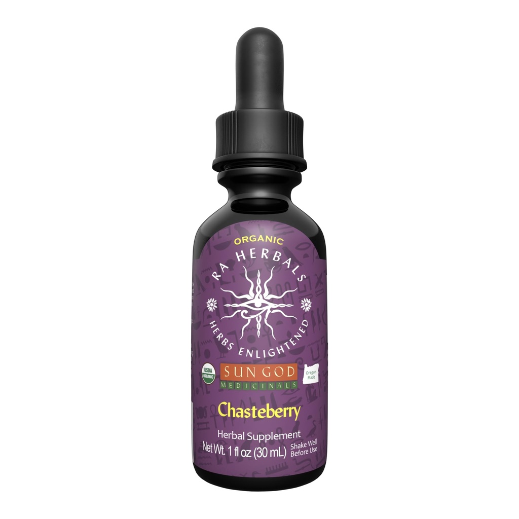 Ra Herbals Organic Chasteberry Extract ← Vitex Agnus-Castus Herbal Tincture ← Mujer Hormonal Balance " Menstrual Support ← USDA Organic, Vegan, Liquid Drops ← 1 fl oz