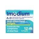 Imodium A-D Diarrhea Relief Softgels with Loperamide HCl, Anti-Diarreal Medicine to Help Control Symptoms of Diarrhea Debido a la diarrea aguda, Traveler's Diarrhea, HSA/FSA Eligible, 12 ct