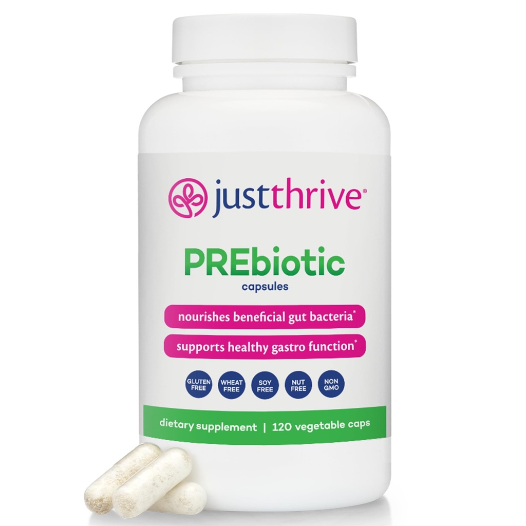 Acaba de alcanzar cápsulas PREbióticas - Blend Prebiótico para Gut Health y Soporte Inmunitario, 120 cápsulas