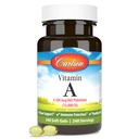 Carlson - Vitamina A, 15000 UI Palmitate (4500 mcg RAE), Visión de la salud &amp; la piel sana, función inmunitaria, 240 Softgels