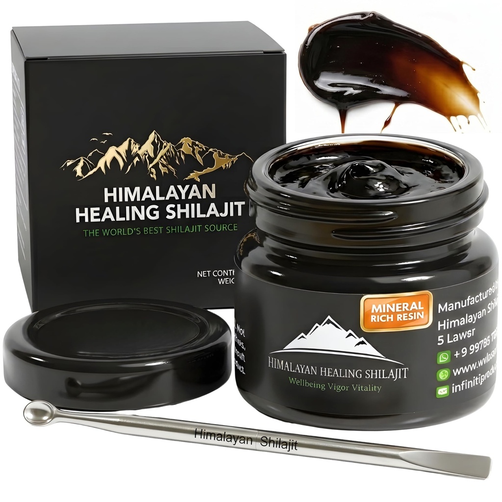 Oro Grado Himalayan Shilajit Resin Para Hombres &amp; Mujeres ← 500MG Max Potency ← Lab Tested 100% Organic Shilajit With 85+ Trace Minerals & Fulvic Acid For Focus, Energy And Immunity 30 Gram
