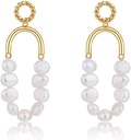 Pendientes de moda de las mujeres gota Pendientes-Vintage Perla Perla Pendientes de moda de las mujeres Dainty Joyería Regalo S925 Pendientes de moda de plata Pendientes de las mujeres Hipoallergenic Earrin