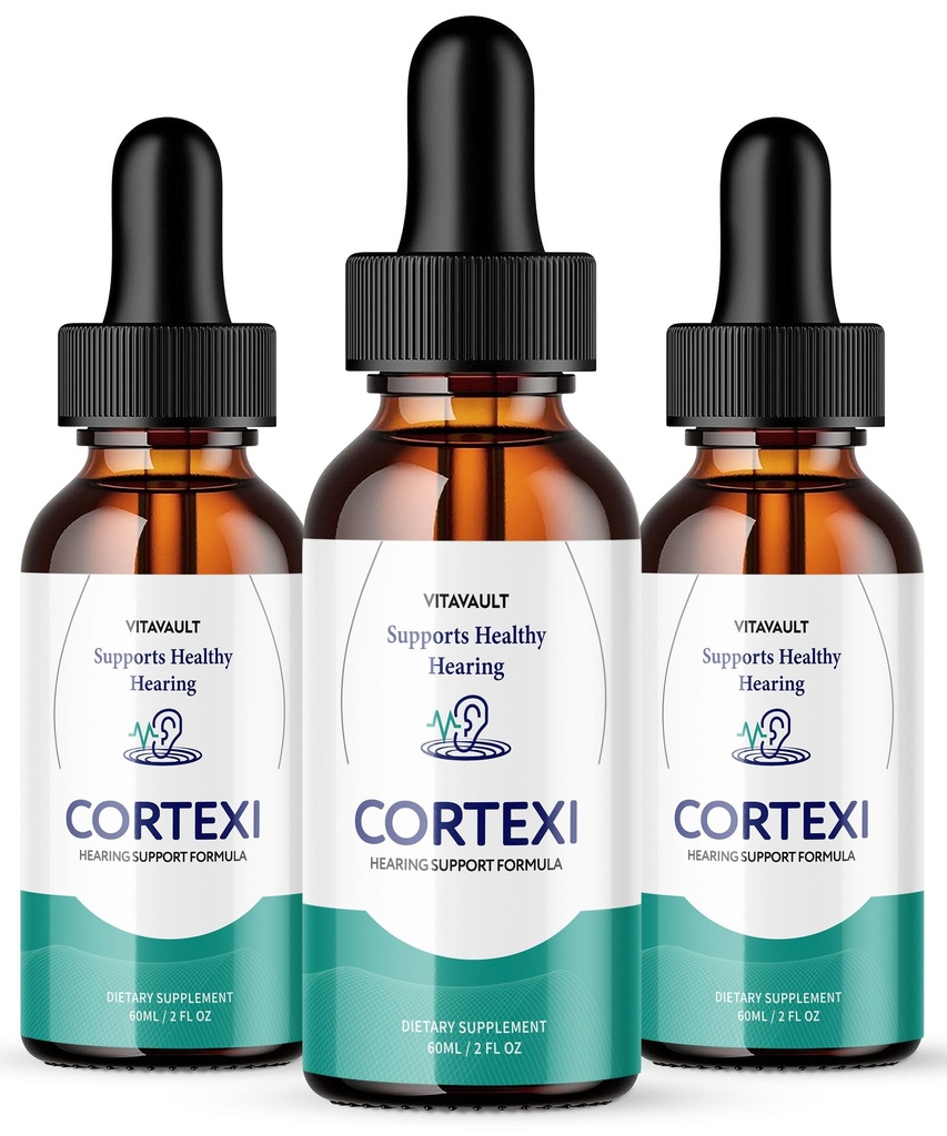 Cortexi Ear Drops - Cortexi Hearing Support Drops, Cortexi Drops, Cortexi Reseñas - Promociona la Claridad Auditoria, apoya el paquete de Audición Saludable de 3