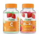Vitamina vital C 1050mg + Vitamina D3 + Vitamina K2, Gummies Bundle - Gran Tasting, Suplemento de vitamina, Gluten Gratis, GMO Gratis, Gummy Chewable