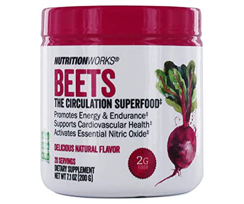 Nutrición trabaja Betas Superalimentos Powder Drink Mix for Energy and Endurance, 7.1 Oz.