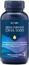 GNC triple fuerza DHA 1000 Omega 3 Suplemento, 1000 mg DHA, apoya el desarrollo del cerebro y la visión saludable, 45 Softgels