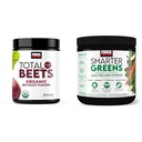 Factor de fuerza Total Beets Organic Beetroot Powder Superfood to Boost Daily Nutrition, USDA Organic &amp; Smarter Greens Daily Wellness Powder to Support Energy, Immunity &amp; Digestion