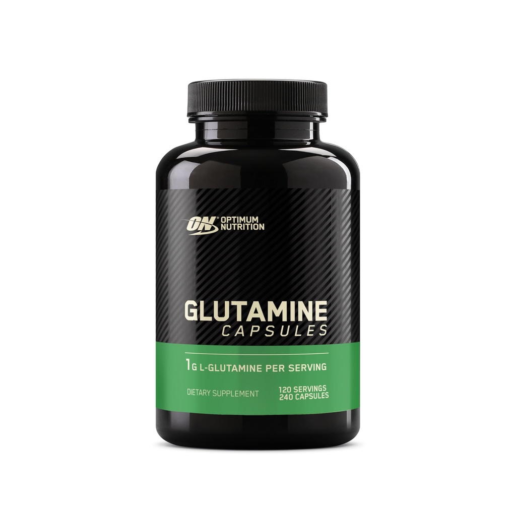 Optimum Nutrition L-Glutamine Muscle Recovery Capsules, 1000mg, 240 Cuenta (Package May Vary)