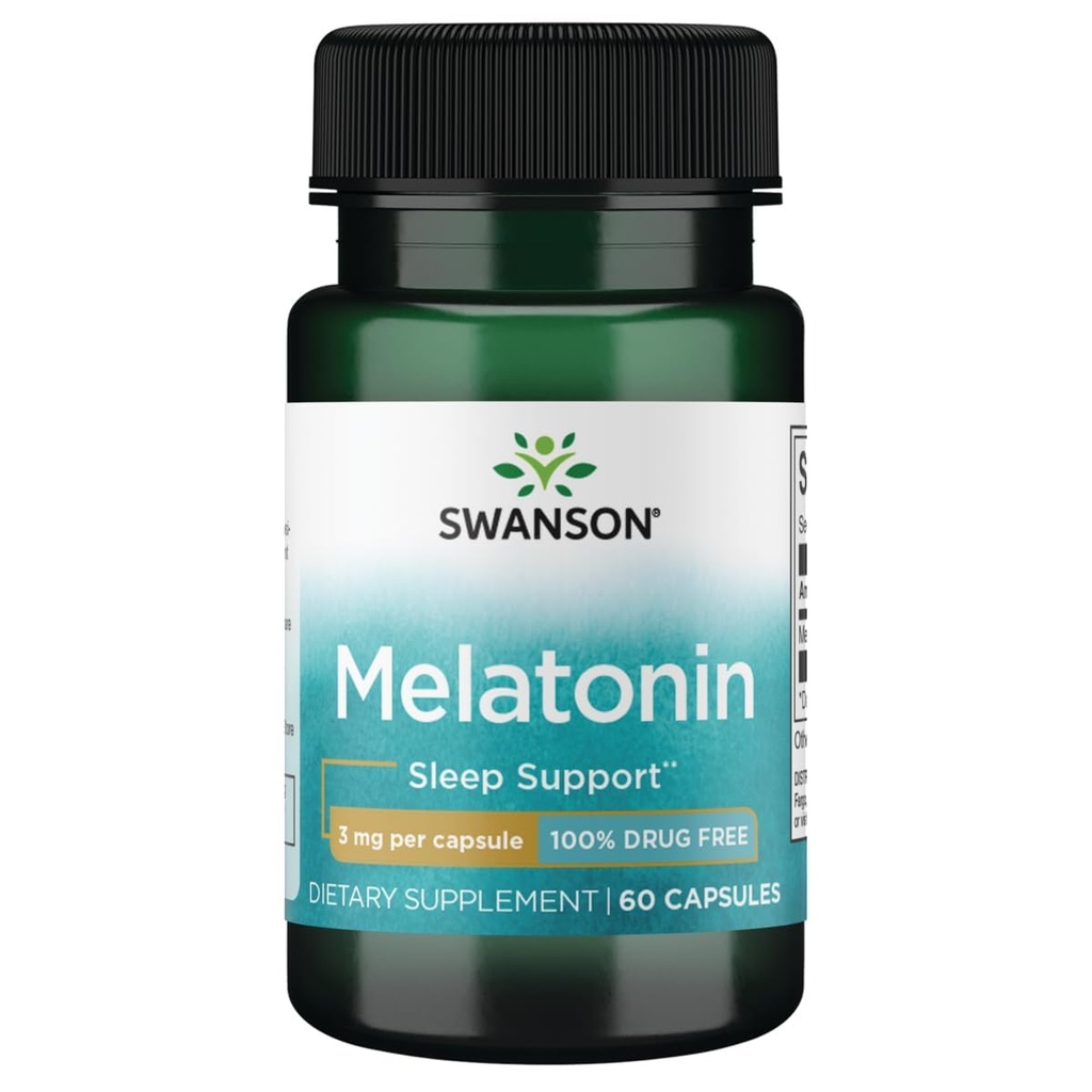 Swanson Melatonina 3 mg - 60 cápsulas