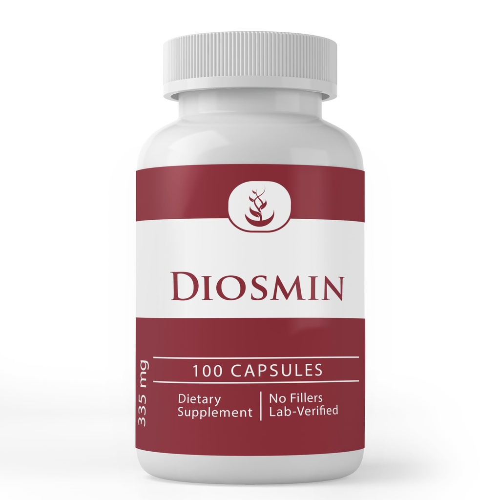 Ingredientes originales puros Diosmin (100 capsules) Siempre puros, sin aditivos ni artillerías, Lab Verified