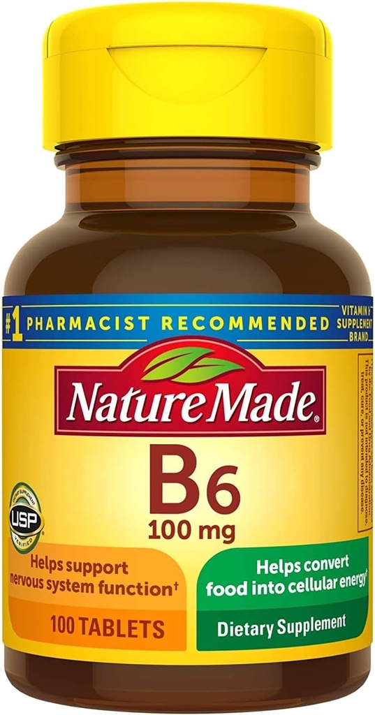 Vitamina B-6 100 mg Tabletas 100 ea (Pack of 4)