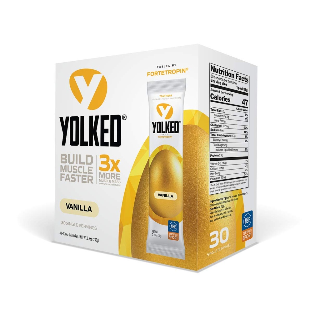 YOLKED - NSF-Certified Muscle Building Suplemento - Ayuda a aumentar el músculo magro, reducir la pérdida del músculo, y mejorar la recuperación con la fortetropina, 30 servicios
