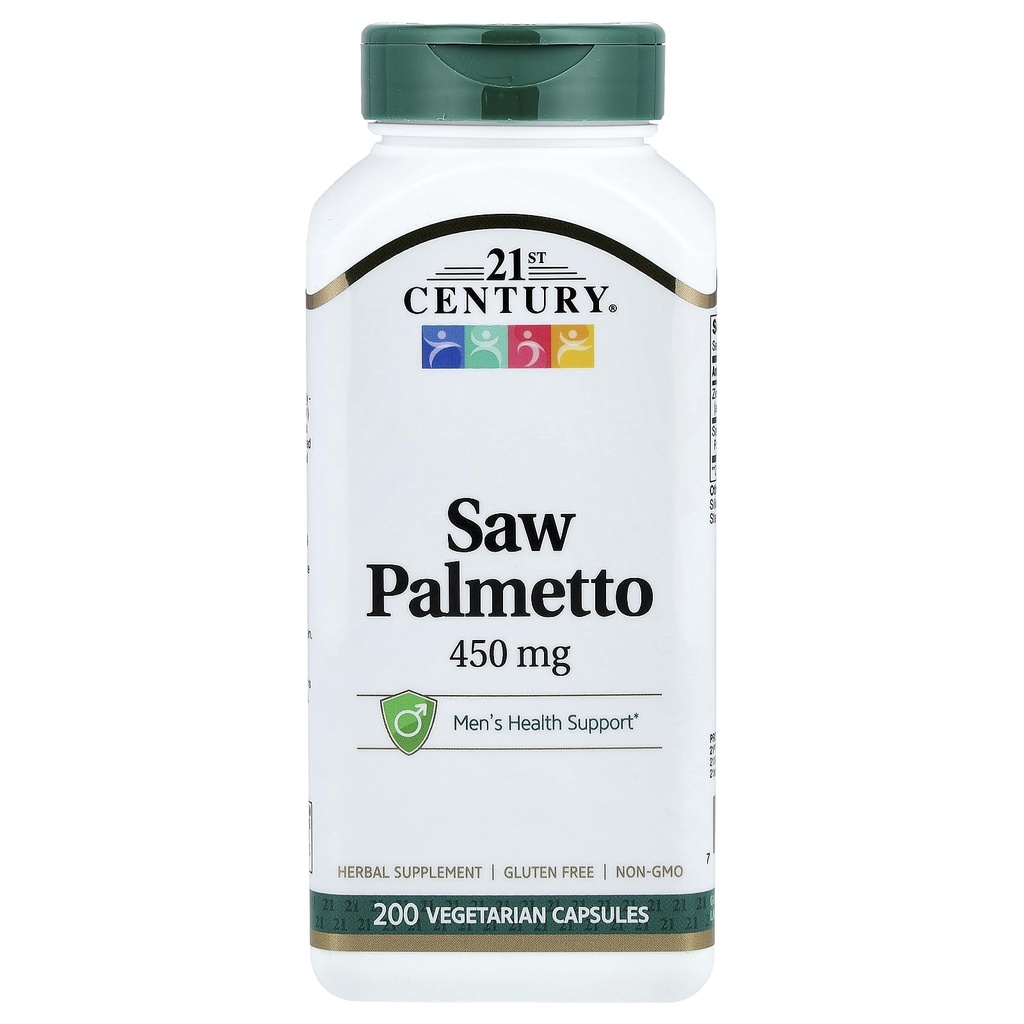 21st Century Saw Palmetto, 450 mg, 200 cápsulas vegetarianas