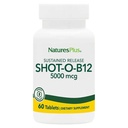 NaturesPlus Shot-O-B12 5000 mcg - 30 Tablas de liberación sostenidas, Pack of 2 - Supports Energy Production " Mood - Vegetarian, Gluten Free - 60 Total Servings
