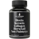 Biotina (5000mcg), Keratina, Collagen, Horsetail, Saw Palmetto – 5-in-1 Suplemento de Crecimiento del Pelo " Vitaminas para Hombres Mujer, DHT Blocker Capsules for Thinning - Crecimiento del Pelo Vitaminas
