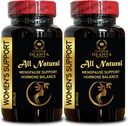 MENOPAUSE SUPPORT SUPPLEMENT - Suplementos de la menopausia pura para las mujeres, Cohosh Negro para los flashes calientes de la menopausia, Herbal Menopause Ease for Women for Night Sweats - 2 Botellas 120 cápsulas