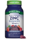 La verdad de la naturaleza Zinc Gummies for Adults ← 50mg tención 120 Conde fort Vegan, Non-GMO &amp; Gluten Suplemento gratuito ← Mixed Berry Flavor