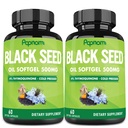 Premium Black Seed Oil Softgel Capsules - 2 Packs 60 Cuentas 500mg - 4 Month Supply for Immunity, Circulation, Digestive, Skin, Hair & Body Management