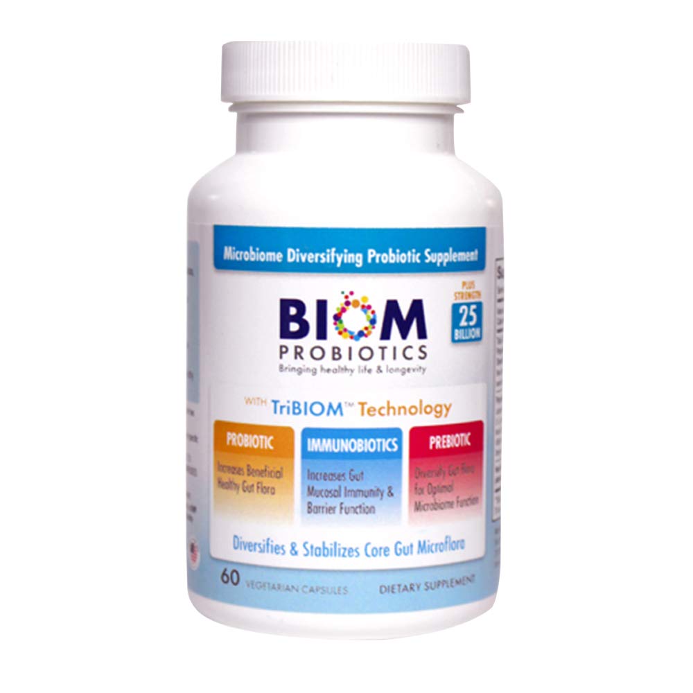 Probióticos de bioma 3 en-1 Fórmula (Cold Shipped) con 25 Probióticos de flor de billón, prebióticos e inmunobióticos para mejor apoyo inmunológico - Diversifica Gut Microflora y Microbioma - para Hombres &amp; Mujeres