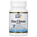 21st Century HealthCare Zinc Citrate Tablets 50mg, 60 Cuenta