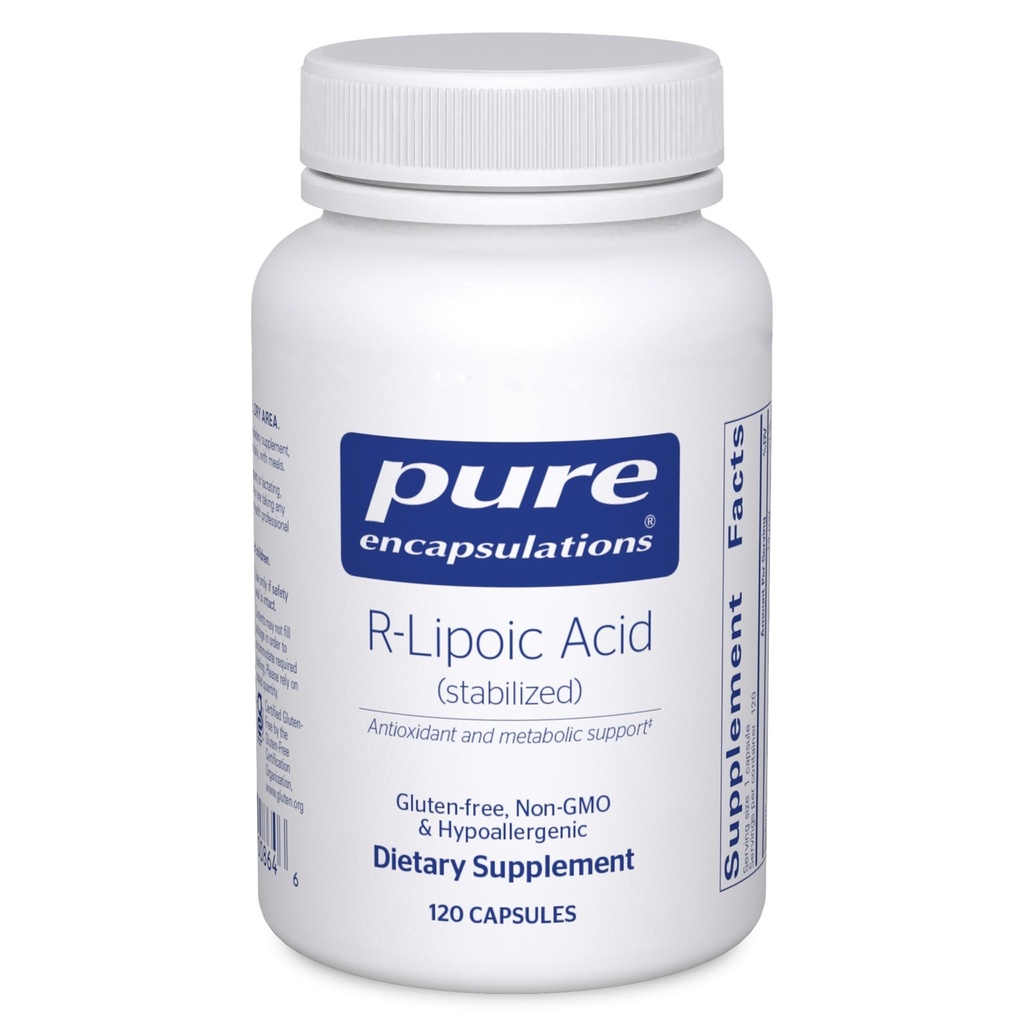 Pure Encapsulations R-Lipoic Acid (Stabilized) peru Hypoallergenic Supplement with Enhanced Antioxidant Protection and Metabolic Support Ø 120 Capsules