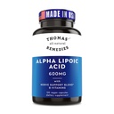 Remedios totalmente naturales de Thomas Ácido Lipoico alfa 600mg, 120 cápsulas con B-Vitamins, Vegan, Sin rellenos