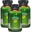 Irwin Naturals Double Potency 5-HTP Extra - 60 Líquidos Soft-Gels, Pack de 3 - para Relajación & producción de serotonina - 90 Total Servings