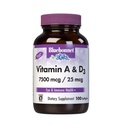 Bluebonnet Nutrition Vitamina A &amp; D3 25,000 UI/1,000 UI de Mar Profundo, Agua Fría, Aceite de Pesca - Para la salud de los ojos &amp; Función Inmunitaria* - Gluten Free - Dairy Free - Molecularmente Destilado - 100 Softgel/Servings