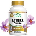 Botanic Choice Stress Complex Capsules - Mood & Memory Support with Saffron, Ashwagandha, Rhodiola - Gluten-Free, 60 cápsulas