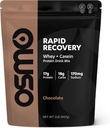 Osmo Rapid Recovery - Whey &amp; Micellar Casein Protein Powder Blend with Carbohydrates & Caffeine, All Natural Ingredients, Enables Muscle Repair & Boosts Glycogen Restoration - Chocolate, 22 Serviciones
