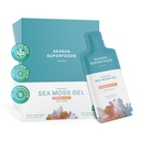 Akasha Superfoods Irish Sea Moss Gel, Liposomal Seamoss with Irish Sea Moss, Vitamina E, Citrus, Organic Vanilla, Glycerin, Skin, Energy & Gut Health Support for Women &amp; Men, Sweet Citrus Flavor, 30 Ct