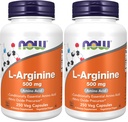 AHORA Suplementos, L-Arginina 500 mg, Nitric Oxide Precursor*, Amino Acid, 250 Veg Capsules (Pack of 2)