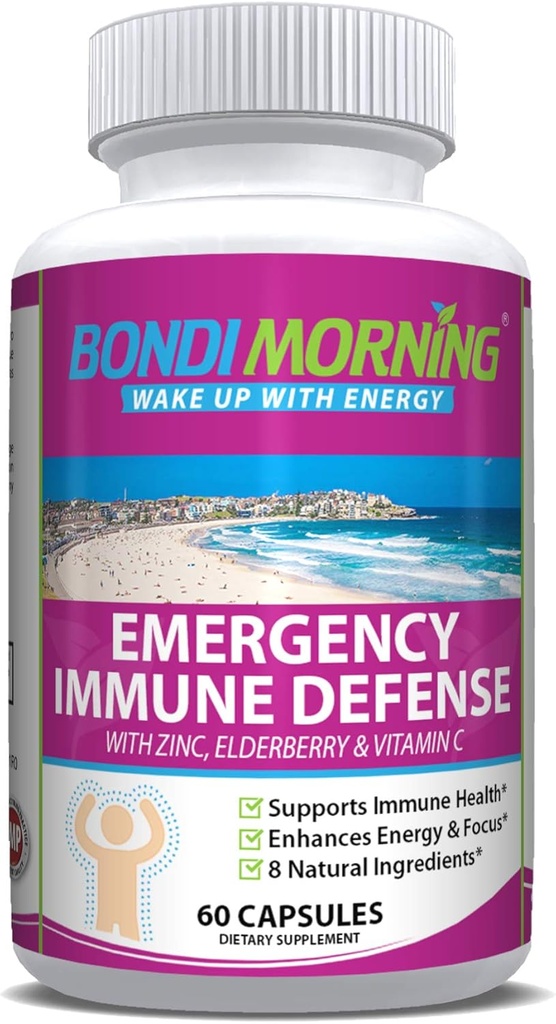 Apoyo a la inmunidad de emergencia Suplementos de vitaminas – Vitamina C con tabletas de zinc + extracto de arándano Bolster Respuesta del sistema inmunológico, Salud Digestiva, Energía y Focus, 60-Count