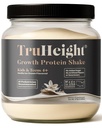 TruHey Crecimiento Protein Shake (Vanilla Ice Cream Flavor, Whey) Crecimiento &amp; Desarrollo Proteína Polvo para Niños &amp; Adolescentes - Bebidas de ganancia de peso - Endorado por Pediatras, Picky Eater Vitamin, Edades 4+