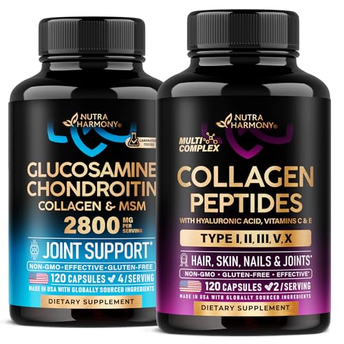 NUTRAHARMONY Glucosamine Chondroitin &amp; Collagen Peptides Capsules