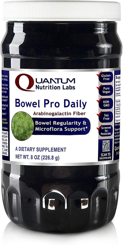 QNL Bowel Pro Daily - Powder de fibra prebiótica para apoyar la salud digestiva - Delicious Daily Gut Health Powder - Vegan Immune Support Suplemento - Prebiótico orgánico - 8 oz