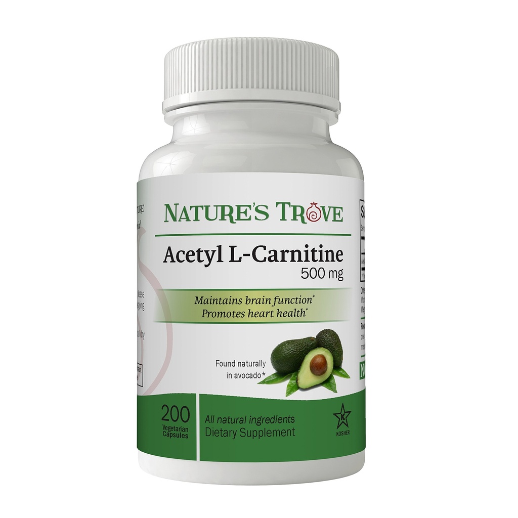 Trove Acetyl L-Carnitine (ALCAR) 500 mg 200 cápsulas vegetarianas