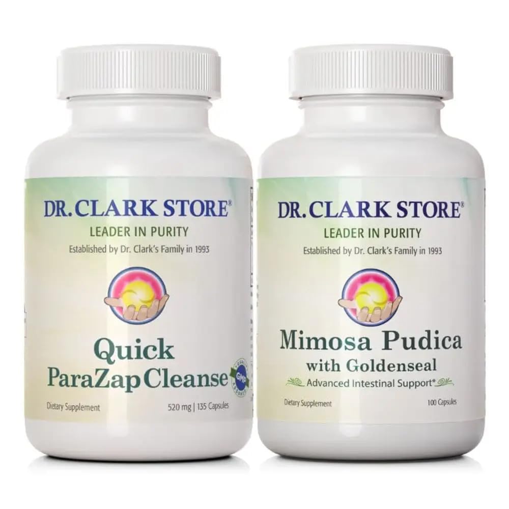 Dr Clark Store Quick para-Zap Cleanse &amp; Mimosa Pudica – Powerful Cleanse, Detox Support &amp; Gut Health Formula