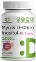 Myo-Inositol & D-Chiro Inositol Suplemento para Mujeres (40:1) Silencio 2,050mg Por Serving Silencio 240 Veggie Capsules Silencio con Folate, Vitamina D3 &amp; Vitex ANTE Hormonal Balance & Cycle Support ← Non-GMO