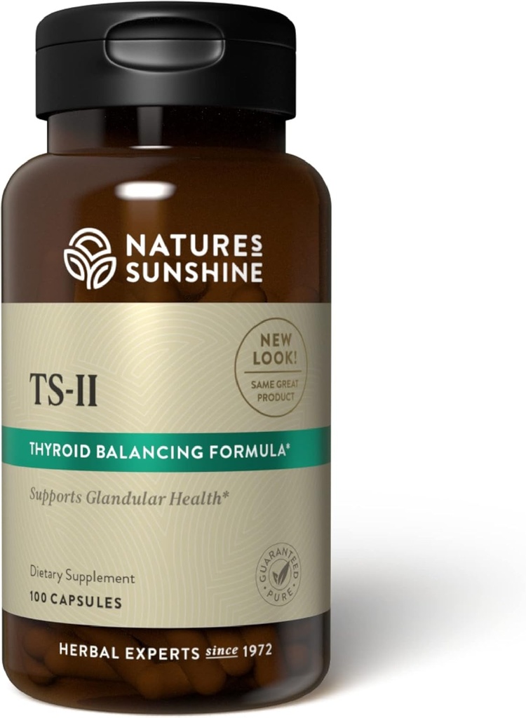 Sunshine TS II w / Hops, 100 cápsulas  durable soporta una función tiroidea adecuada y ayuda a mantener el equilibrio en la glándula tiroides