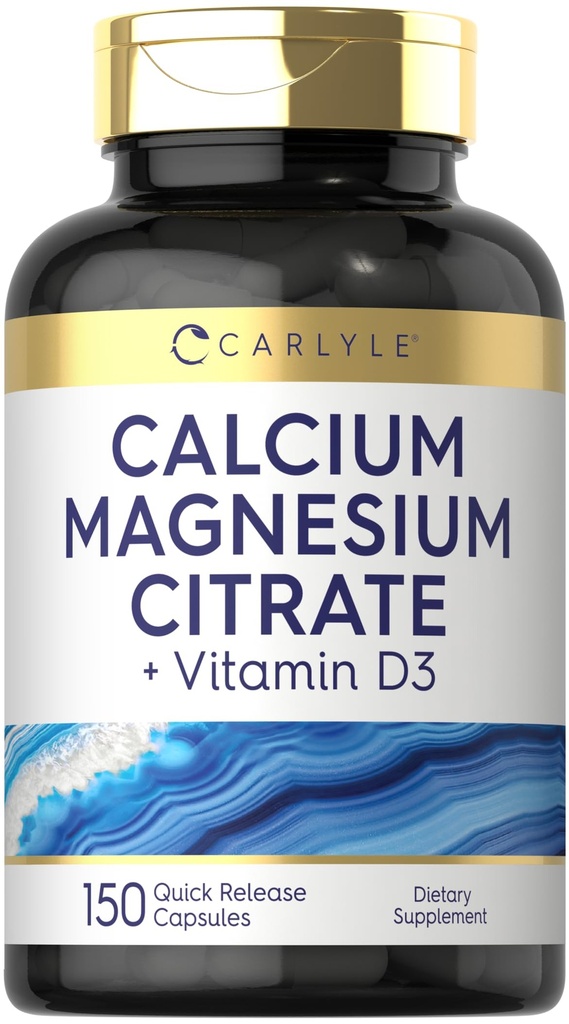 Carlyle Calcium Citrato de magnesio con vitamina D3 Silencio 150 cápsulas 