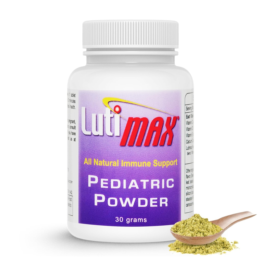 Lutimax Pediatric Powder Suplemento cerebral con luteolina " Rutina para niños - Memoria, foco, músculo " Apoyo inmunológico Suplementos cerebrales - Antioxidantes nootrópicos - 200 Actuaciones