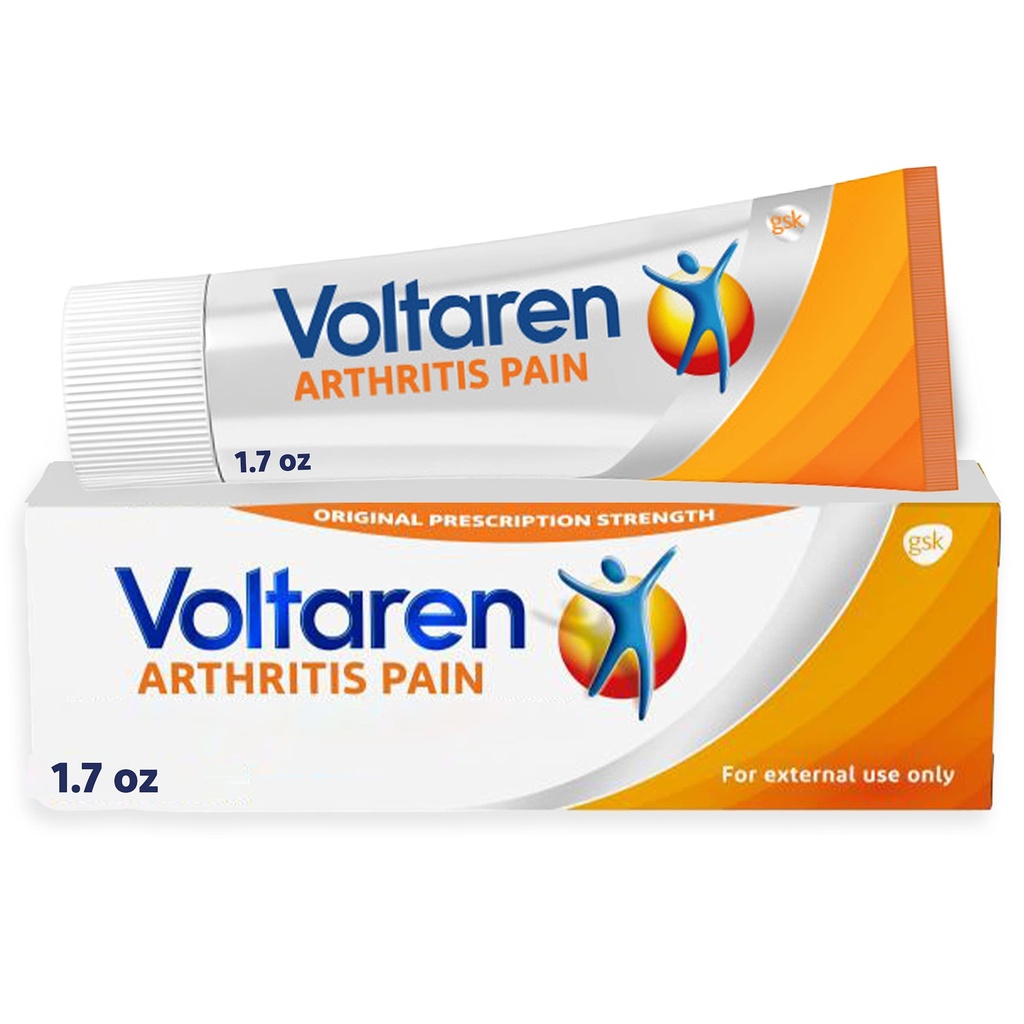 Voltaren Artritis Dolor de dolor para poderosa artritis tópica Alivio de dolor con Diclofenac, No se necesita prescripción - 1.7 oz/50 g Tube