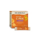 Dr. Mercola Vitamina C-PAK con Quercetina - Bebida de soporte diario - Zinc &amp; Vitamina D3 Blend - Sin gluten - Sabor naranja efervescente - 30 Packets