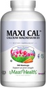 Calcio de salud Maxi 1000 mg Suplemento con vitamina D3 (1000 UI) y Magnesio (500 mg) - Bono, dientes y soporte conjunto para hombres y mujeres - 360 cápsulas - Maxi Cal