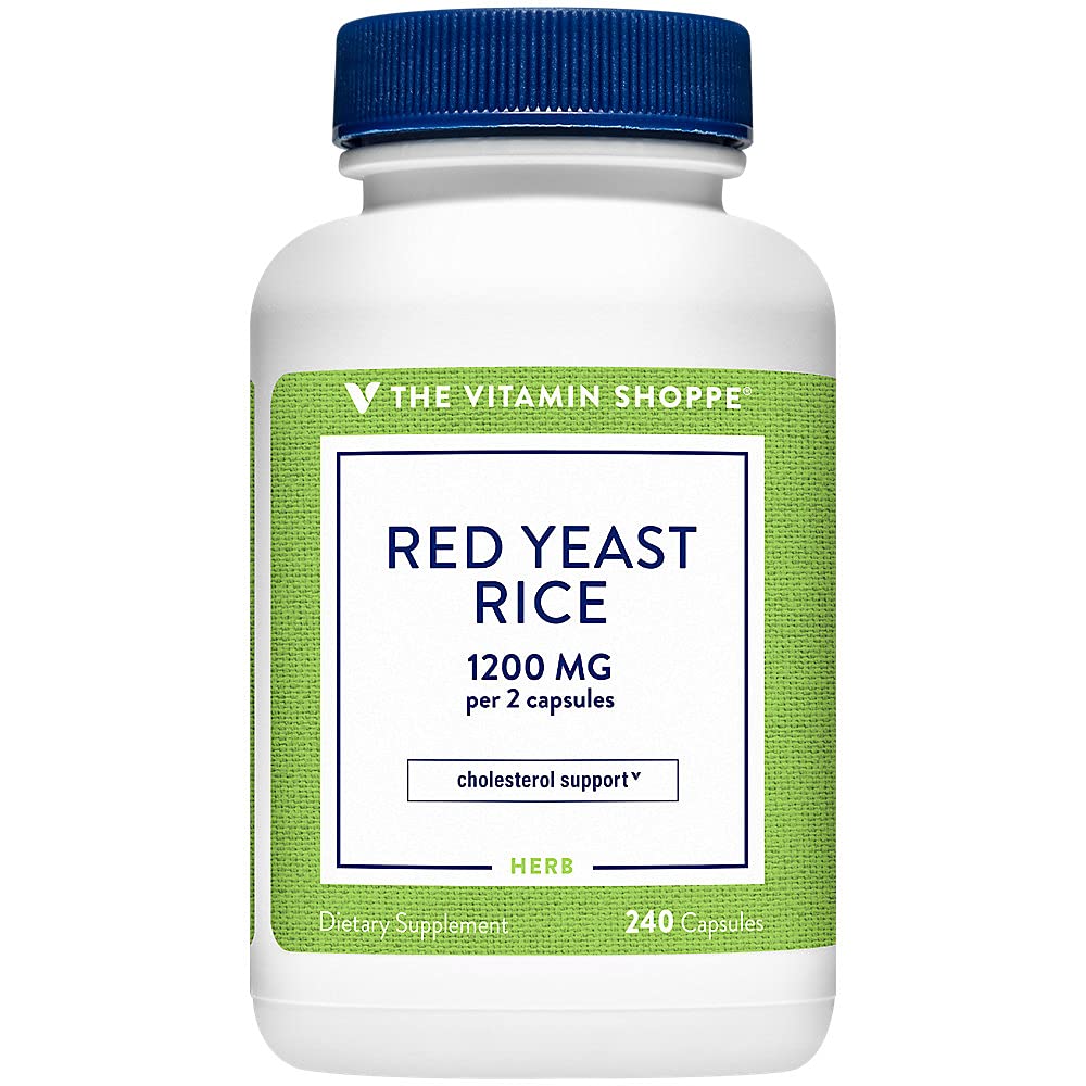 El arroz de levadura roja de la vitamina Shoppe - 1.200 MG (240 cápsulas)