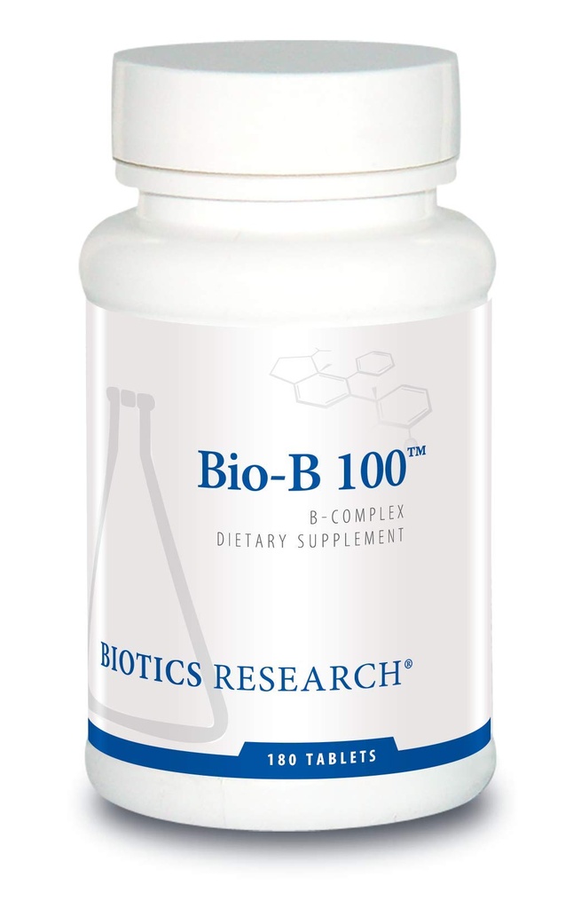 Biotics Research Bio B 100 - Complejo de vitamina B promueve la energía y la salud - 180 Tablets